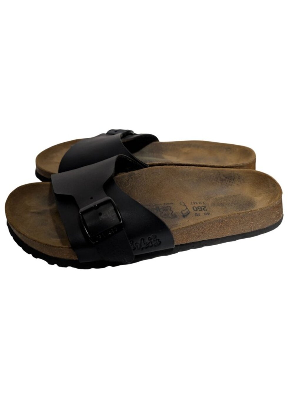 Birkis by Birkenstock Catalina Black Slide Sandals Mens 7 Womens 9 EU 40